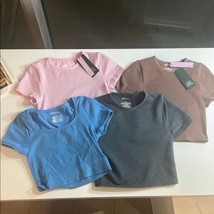 Wild Fable Pink and Blue Short Sleeve Tees Casual Collection